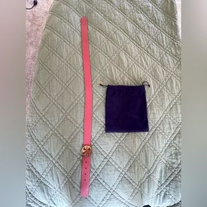 Tory Burch Logo Reversible Pink Belt SMALL
